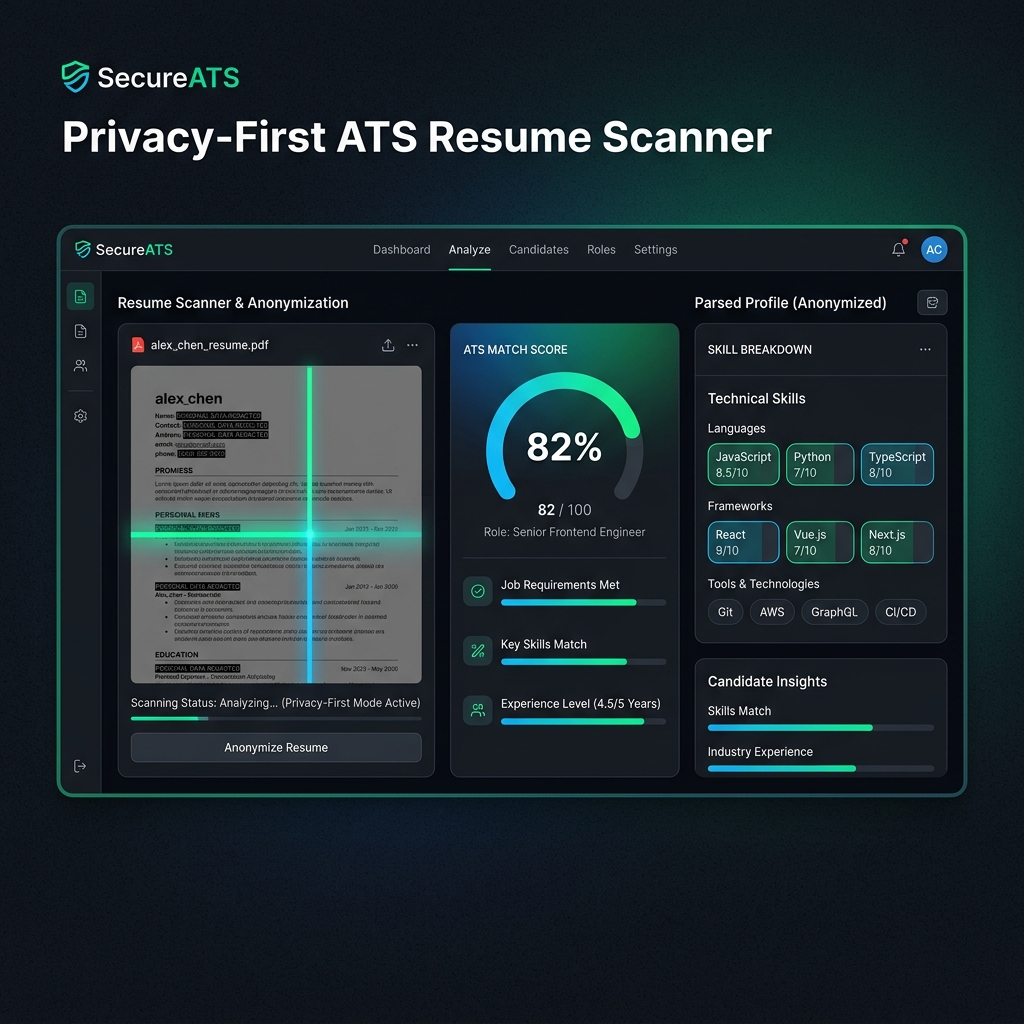 Privacy First ATS Resume Scanner and Skill Parser