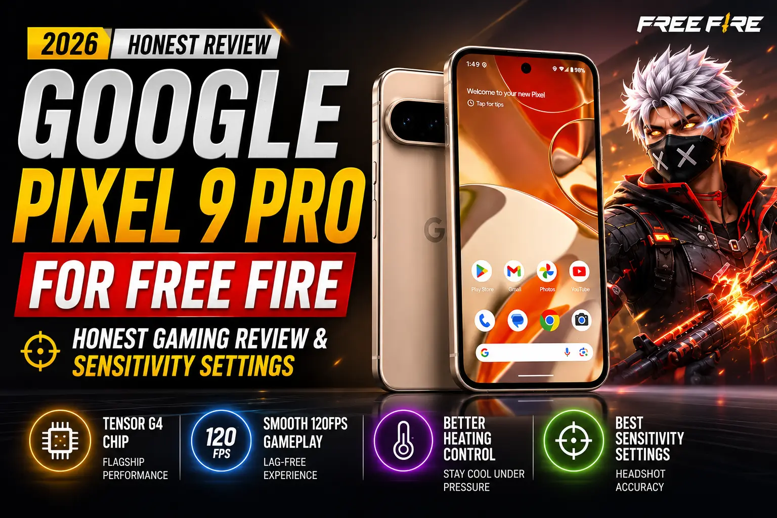 Google Pixel 9 Pro for Free Fire in 2026
